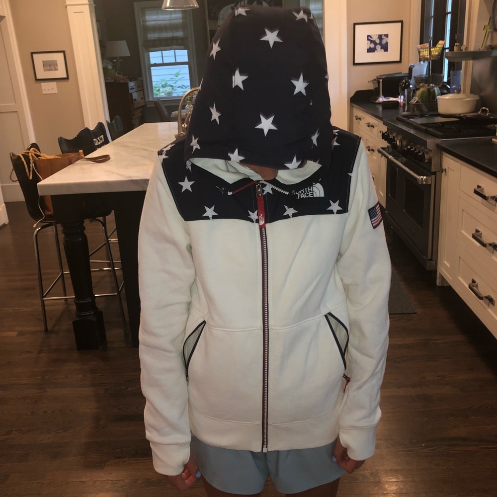 boys/girls  the north face full zipped USA hoodie
